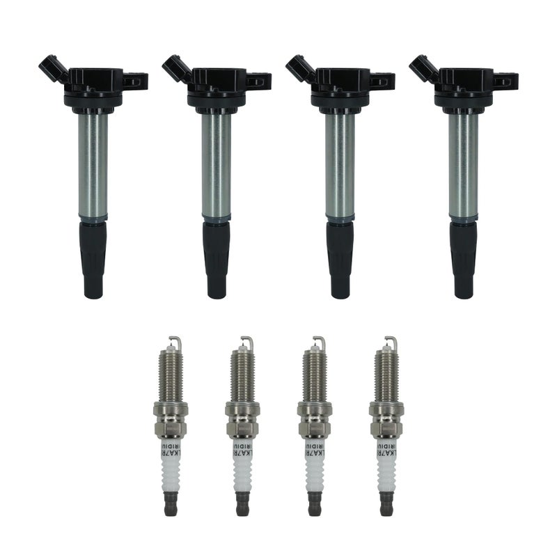 Marsram Ignition Coil Pack UF596 & Double Iridium Spark Plug 4912 for 2009 2010 2011 Toyota Corolla Matrix Prius 2012 2013 2014 2015 2017 Lexus Scion IM XD Pontiac Vibe 1.8L L4 UF619 90919-02258 - Image 1